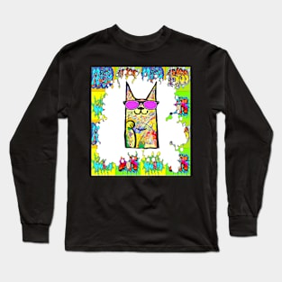 cat graffiti cool art 77 Long Sleeve T-Shirt